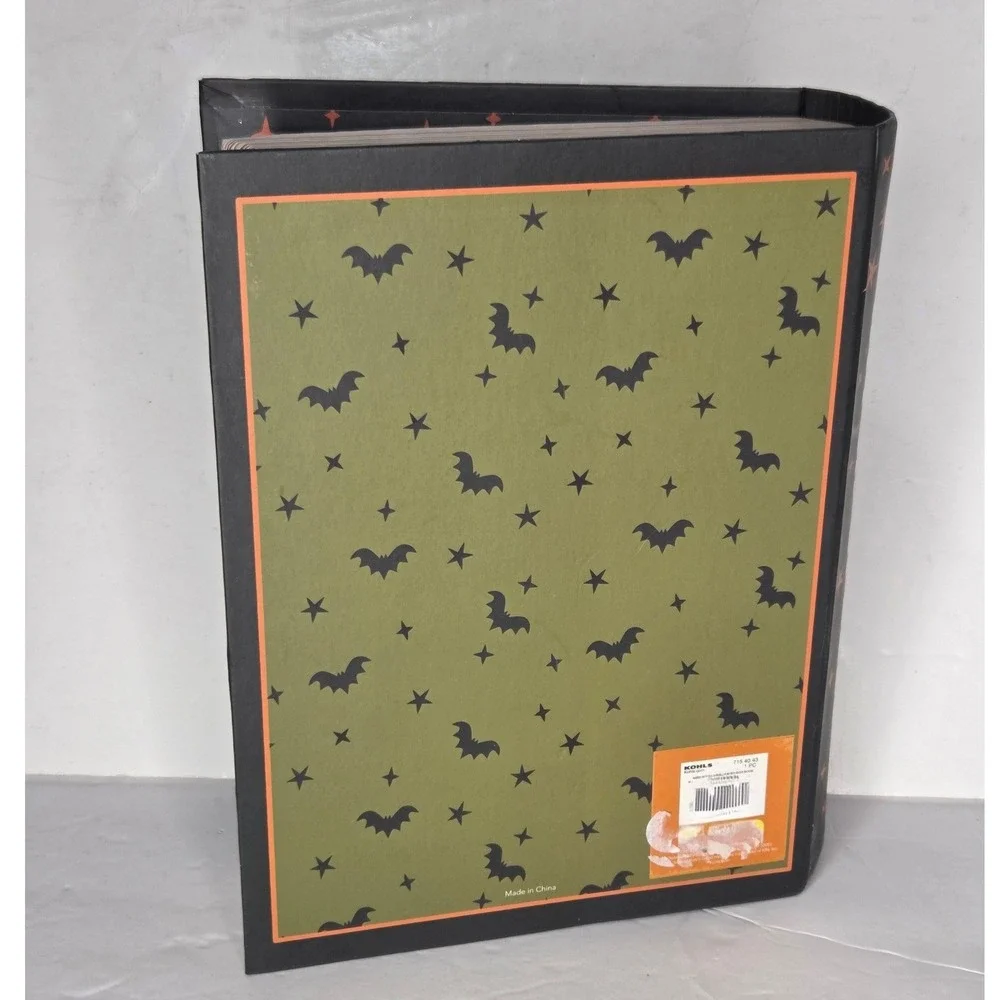 Halloween Witch Spells Decorative Faux Book Stack Storage Box